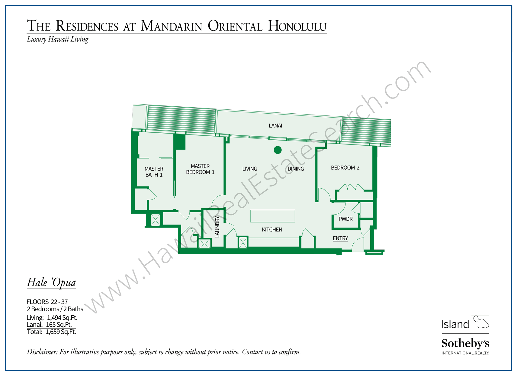 Mandarin Oriental Honolu Floor Plan Hale Opua
